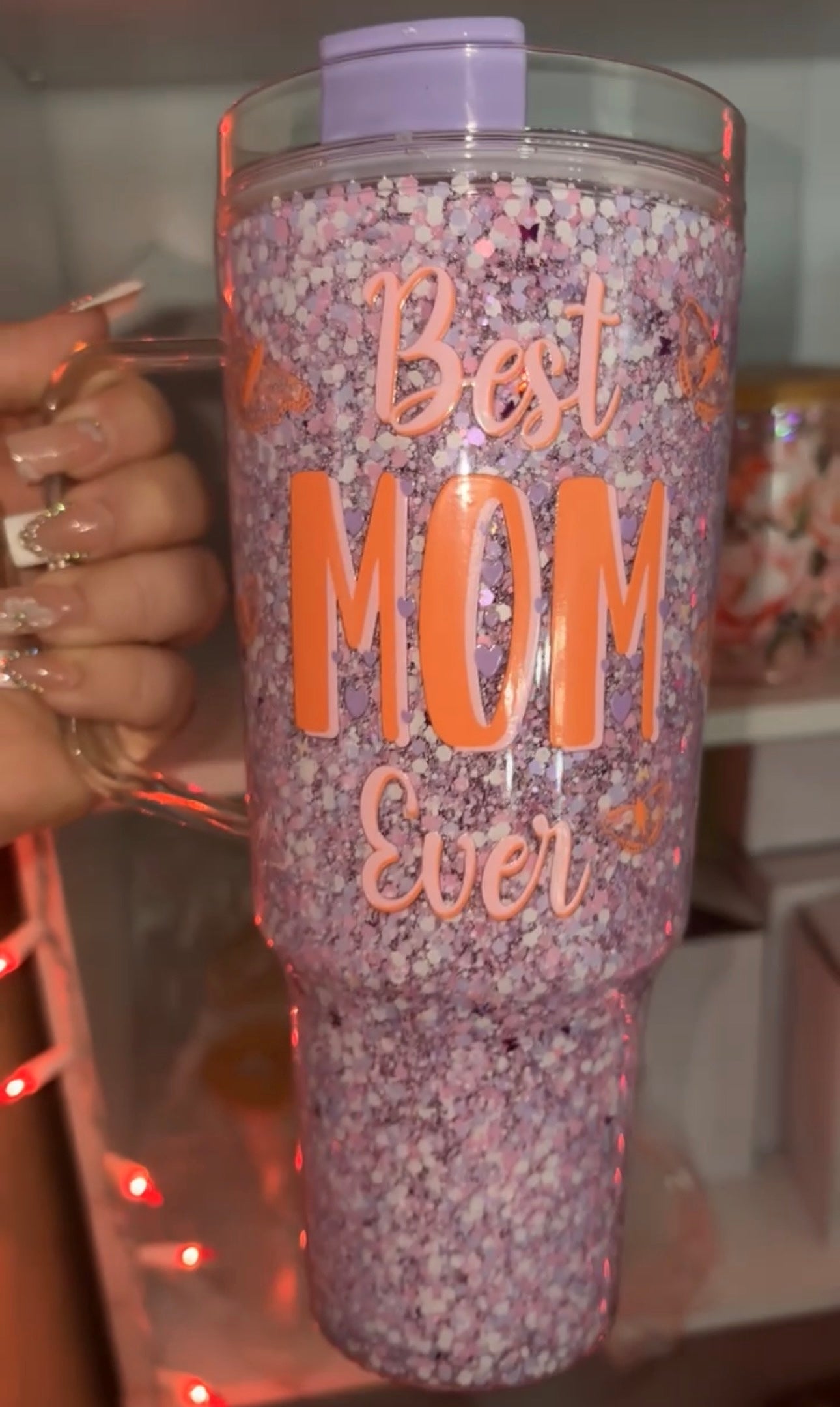 30oz best mom ever purple