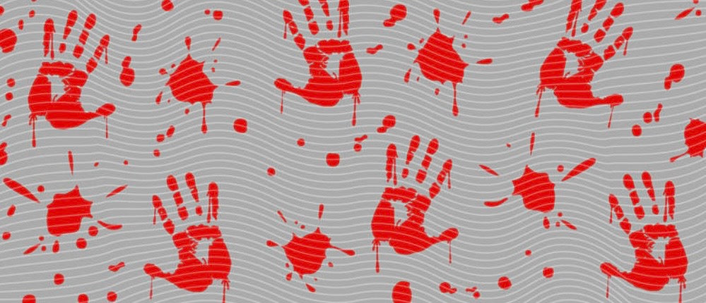 bloody handprint