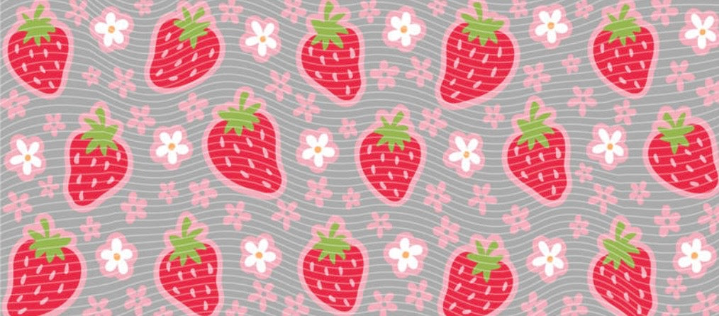 pink flower strawberries