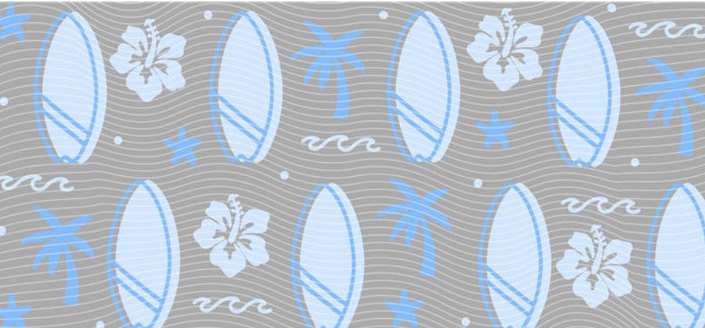 blue surfboard
