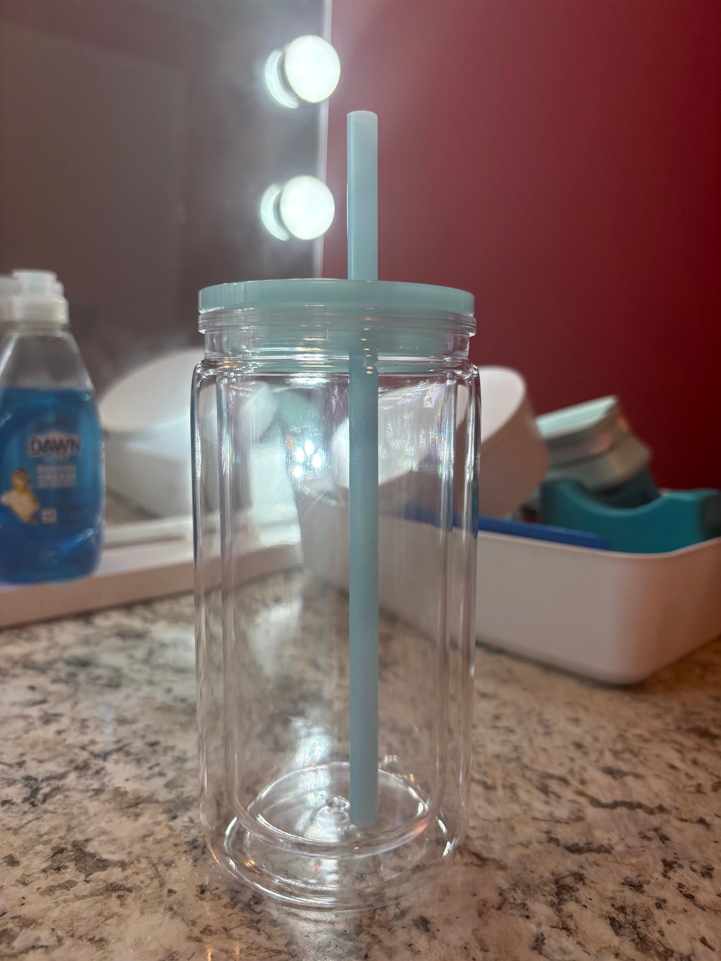 colored 16oz snowglobe tumblers