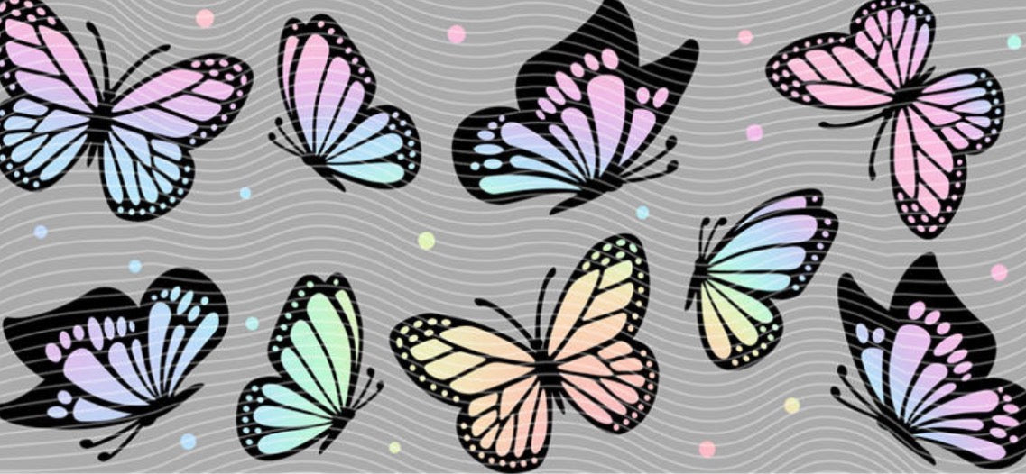 pastel butterflies