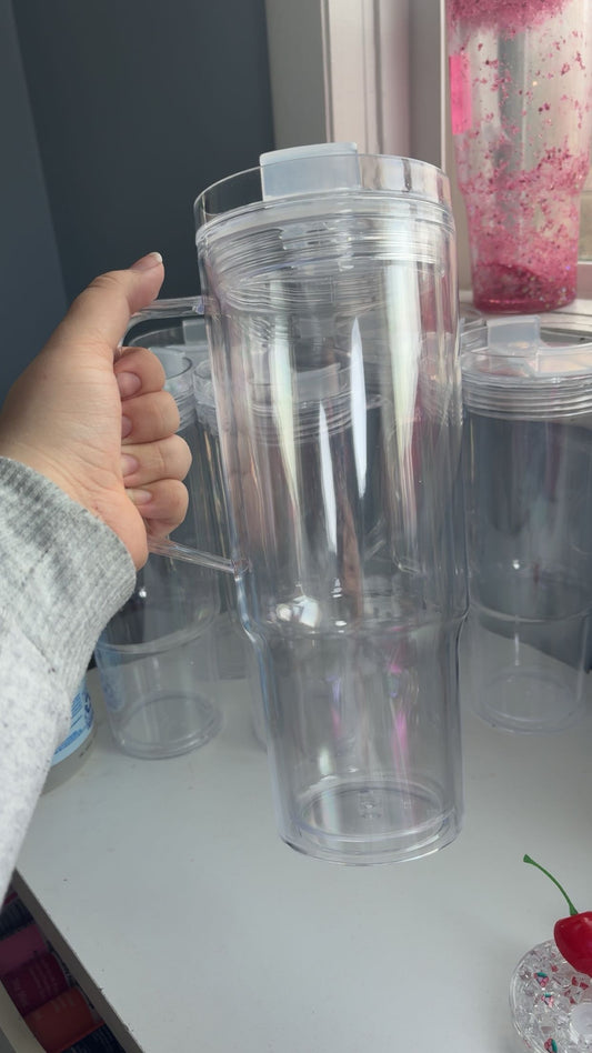 40oz snowglobe tumbler