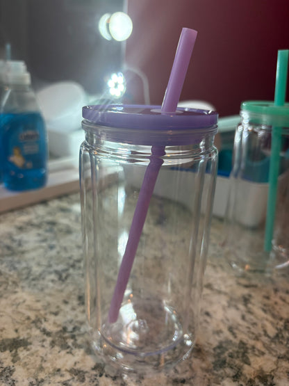 colored 16oz snowglobe tumblers