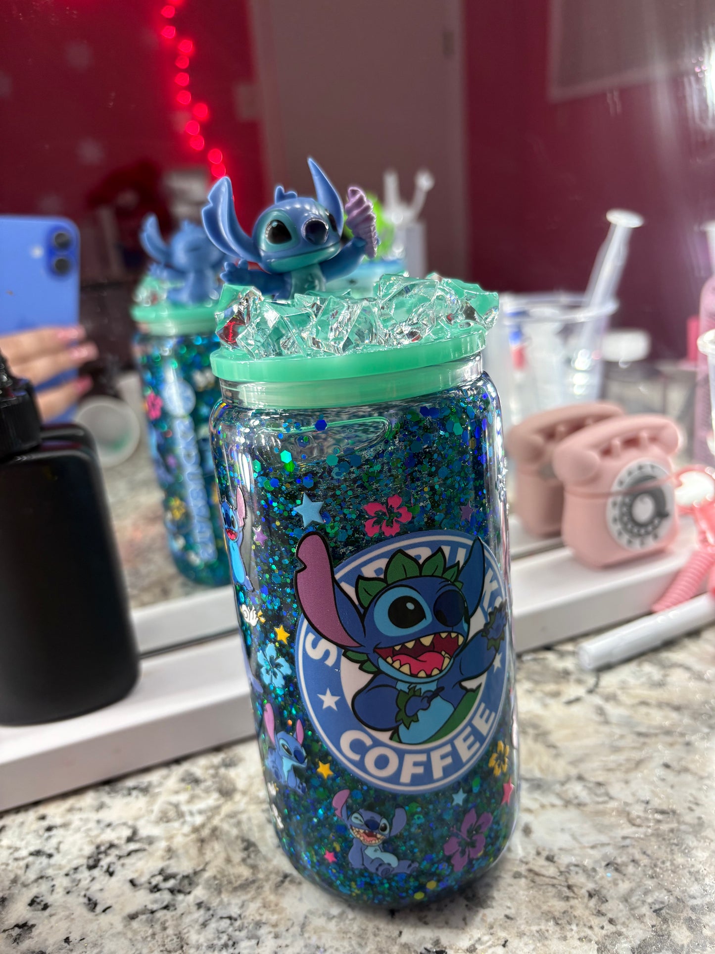 stitch 16oz glass