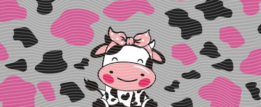 pink&black cow